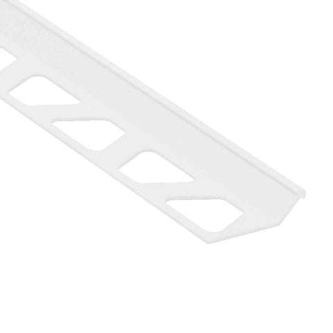 Schluter FINEC-TS Mitred Corner Tile Trim - Textured Matte Brilliant White, Coated Aluminum